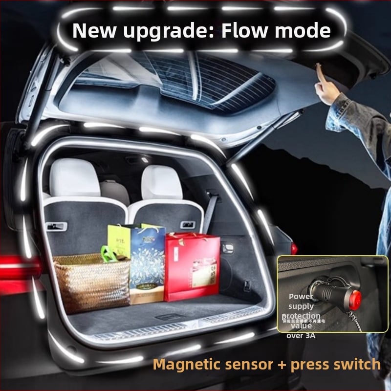 Автомобилна лампа за багажник със магнитно автоматично сензорно включване, 12V, 20-40W, силиконов материал, универсален модел