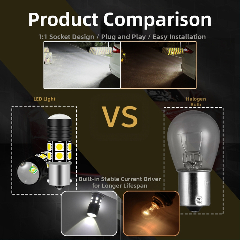 Автомобилно LED стоп-светло S25 1156/1157, 12+3W 5050, COB 3W, 750LM, 12V, 50 000 ч.