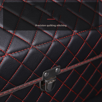 Δερμάτινο αναδιπλούμενο κουτί αποθήκευσης πορτ-μπαγκάζ αυτοκινήτου, αδιάβροχο, με χειρολαβή