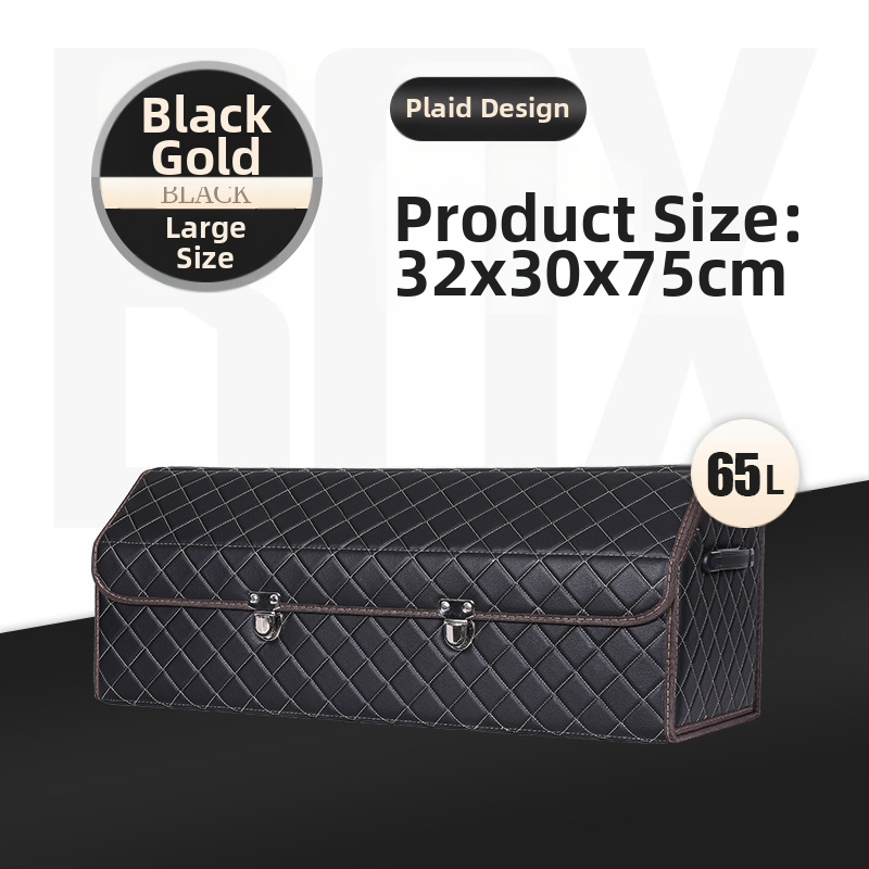 Cutie de depozitare auto din piele, pliabilă, impermeabilă, cu mâner