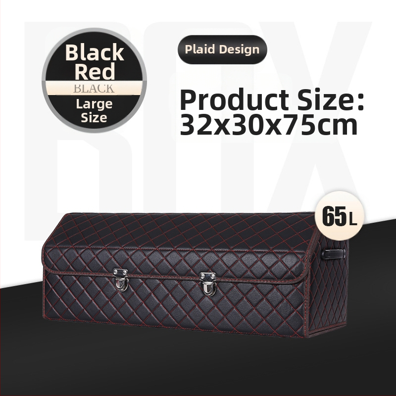 Cutie de depozitare auto din piele, pliabilă, impermeabilă, cu mâner