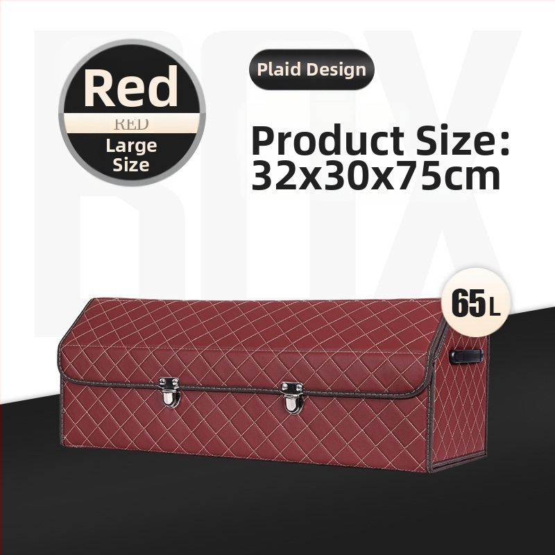 Cutie de depozitare auto din piele, pliabilă, impermeabilă, cu mâner