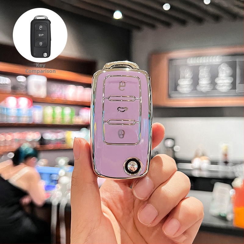 Volkswagen atslēgu vāciņš, TPU, Vienkāršs stils, Saderīgs ar Sagitar, Lavida, Jetta, Passat, Bora, Tiguan, Unisex