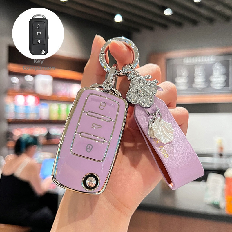 Volkswagen atslēgu vāciņš, TPU, Vienkāršs stils, Saderīgs ar Sagitar, Lavida, Jetta, Passat, Bora, Tiguan, Unisex