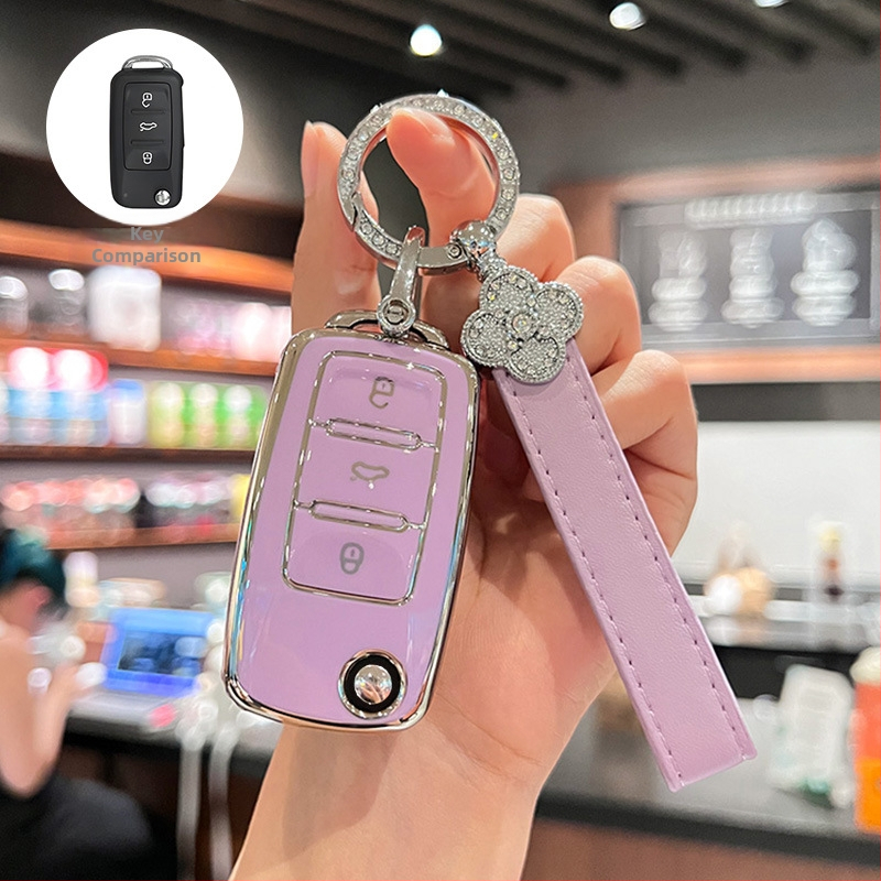 Volkswagen atslēgu vāciņš, TPU, Vienkāršs stils, Saderīgs ar Sagitar, Lavida, Jetta, Passat, Bora, Tiguan, Unisex