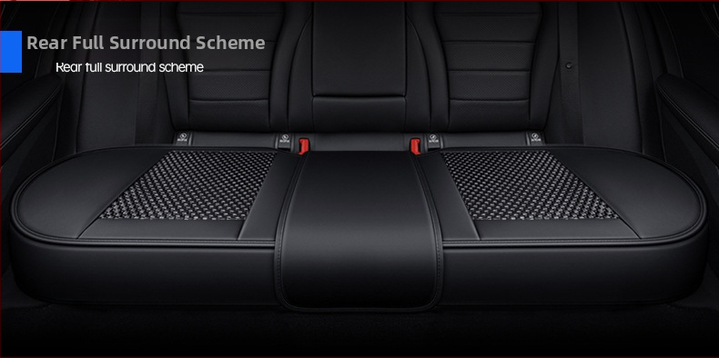 Set pentru pernă de scaun auto, trei piese, suprafață Ice Silk, respirabil, fără umplutură, potrivit pentru toate anotimpurile