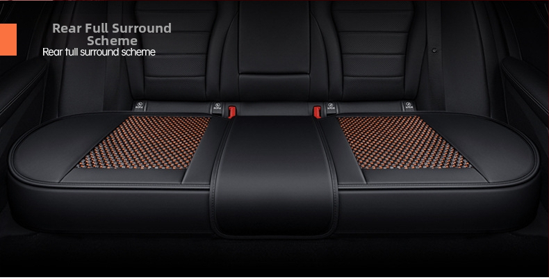 Set pentru pernă de scaun auto, trei piese, suprafață Ice Silk, respirabil, fără umplutură, potrivit pentru toate anotimpurile