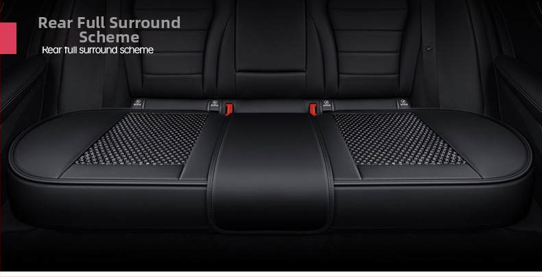 Set pentru pernă de scaun auto, trei piese, suprafață Ice Silk, respirabil, fără umplutură, potrivit pentru toate anotimpurile