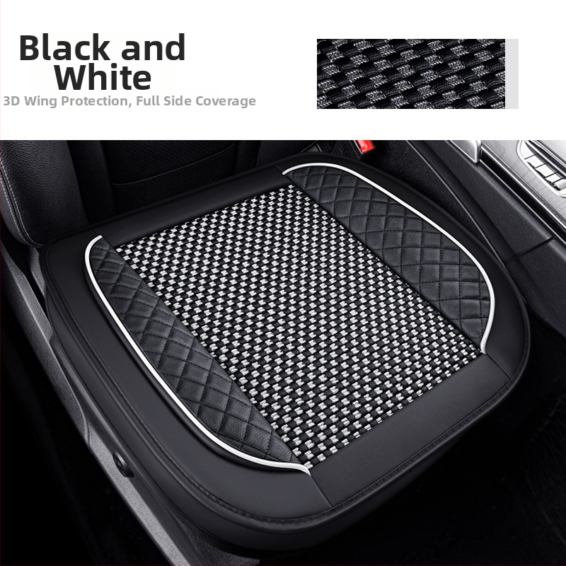 Set pentru pernă de scaun auto, trei piese, suprafață Ice Silk, respirabil, fără umplutură, potrivit pentru toate anotimpurile