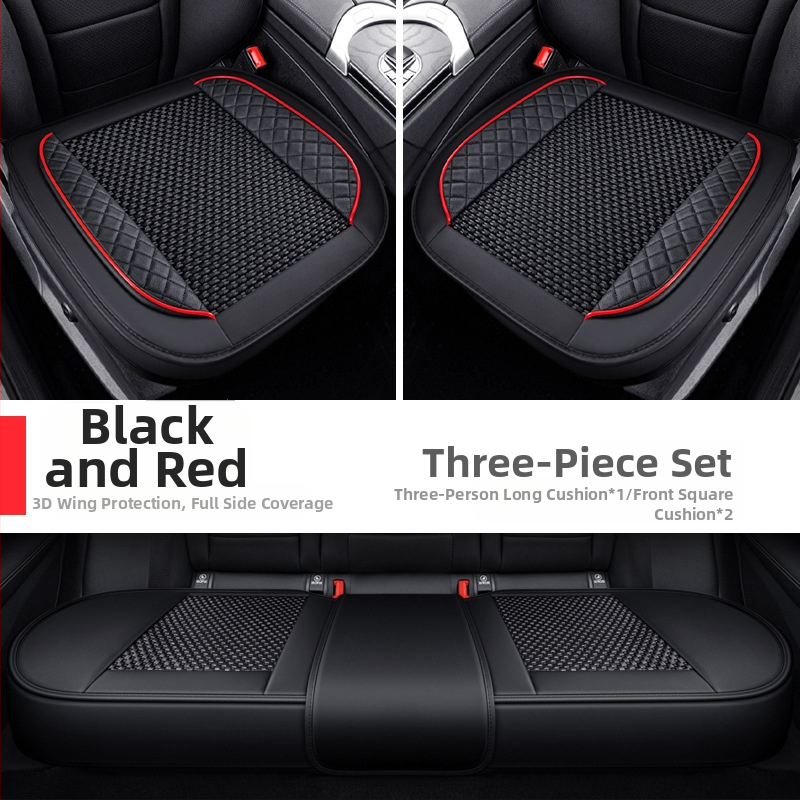 Set pentru pernă de scaun auto, trei piese, suprafață Ice Silk, respirabil, fără umplutură, potrivit pentru toate anotimpurile