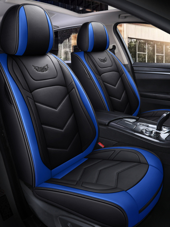 Husă de scaun auto pentru patru anotimpuri, universală, cu acoperire completă, compatibilă cu cinci locuri, cu logo imprimat, personalizare disponibilă