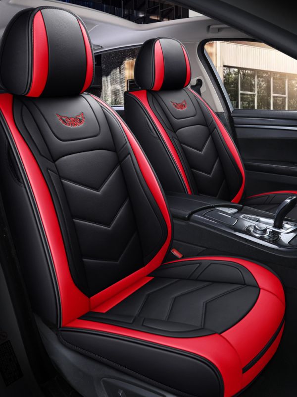 Husă de scaun auto pentru patru anotimpuri, universală, cu acoperire completă, compatibilă cu cinci locuri, cu logo imprimat, personalizare disponibilă