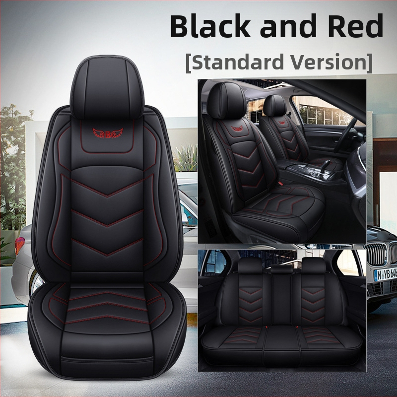 Husă de scaun auto pentru patru anotimpuri, universală, cu acoperire completă, compatibilă cu cinci locuri, cu logo imprimat, personalizare disponibilă