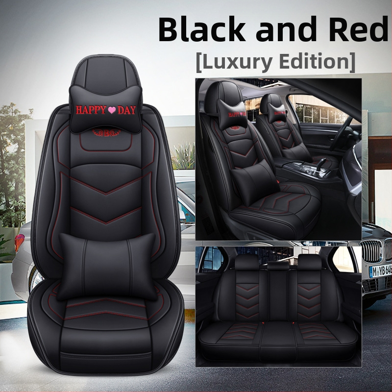 Husă de scaun auto pentru patru anotimpuri, universală, cu acoperire completă, compatibilă cu cinci locuri, cu logo imprimat, personalizare disponibilă