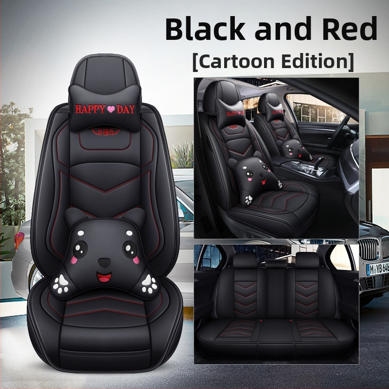 Husă de scaun auto pentru patru anotimpuri, universală, cu acoperire completă, compatibilă cu cinci locuri, cu logo imprimat, personalizare disponibilă