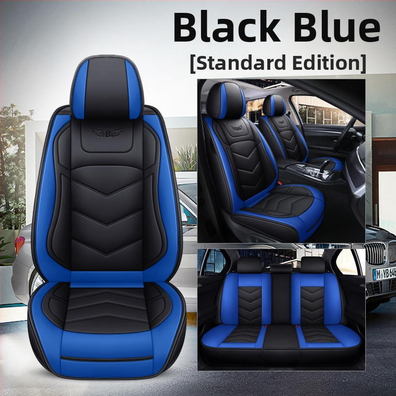 Husă de scaun auto pentru patru anotimpuri, universală, cu acoperire completă, compatibilă cu cinci locuri, cu logo imprimat, personalizare disponibilă