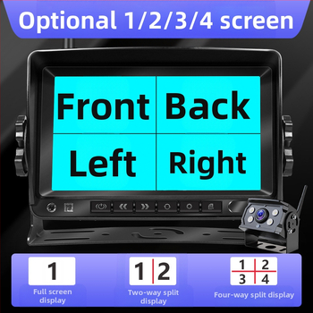 Οθόνη προβολής αντίστροφης κίνησης για φορτηγά και λεωφορεία, IPS οθόνη, ανάλυση 1024x600, μοντέλο Single Antenna-X36, είσοδος βίντεο