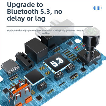 C36 Bluetooth 5.3 δέκτης με ψηφιακή οθόνη, διεπαφές RCA, οπτικό fiber, coaxial, USB και AUX; Υποστήριξη MP3 από USB δίσκο; Plug and Play; εμβέλεια 10 m