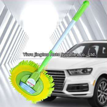 Σκούπα πλυσίματος αυτοκινήτου με κατασκευή από ανοξείδωτο χάλυβα, επεκτειόμενη μακριά λαβή και μαλακές chenille τρίχες