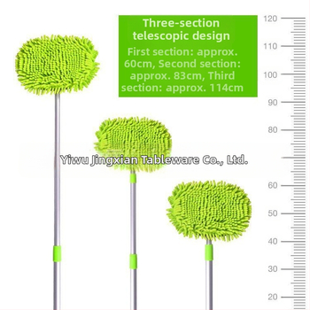 Σκούπα πλυσίματος αυτοκινήτου με κατασκευή από ανοξείδωτο χάλυβα, επεκτειόμενη μακριά λαβή και μαλακές chenille τρίχες