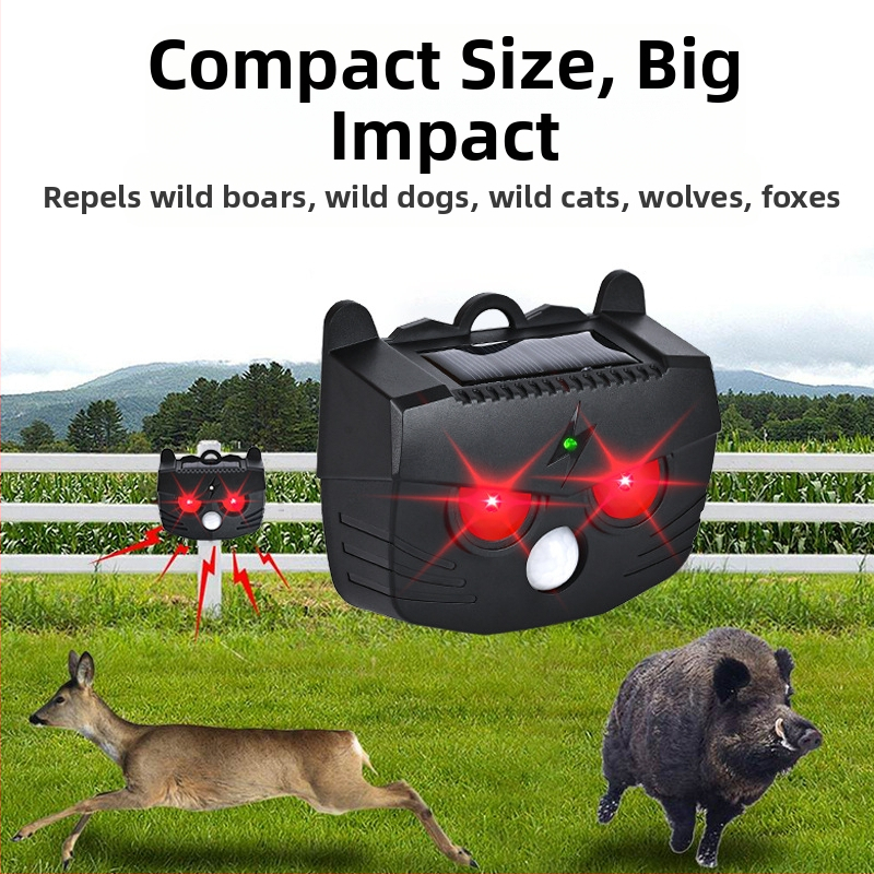 Многофункционален слънчев репелент за животни с инфрачервен сензор – отблъсквач за гризачи, птици и прасета (Модел BL-219A, 1.2V, 20-45 kHz, 0.1W)