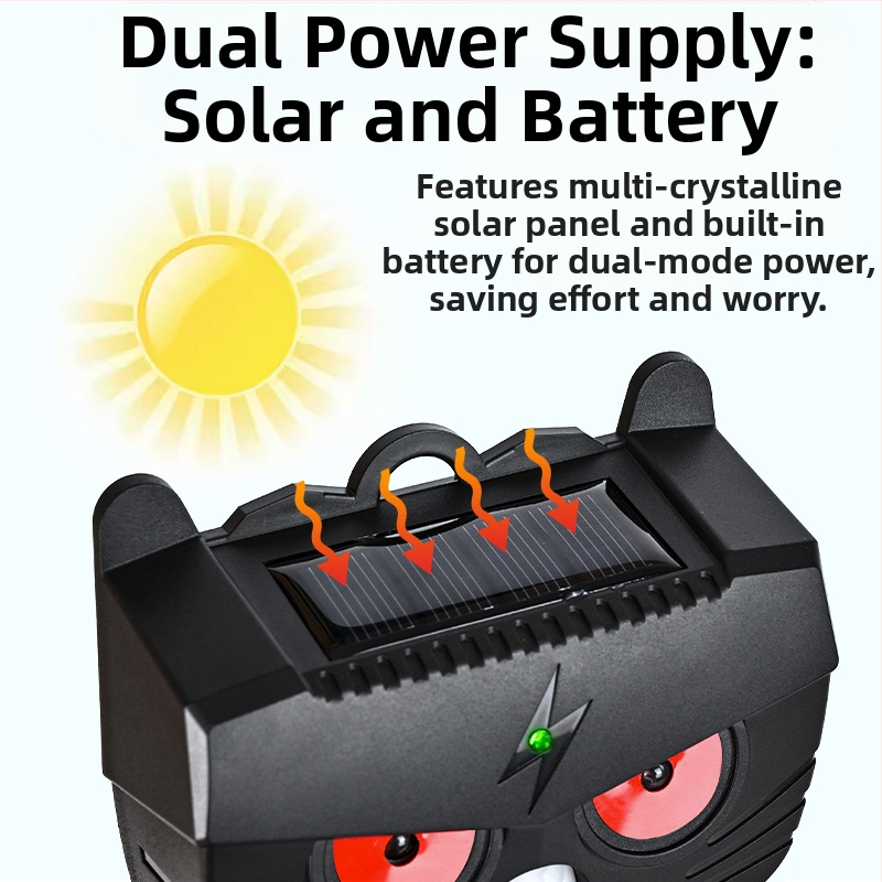 Многофункционален слънчев репелент за животни с инфрачервен сензор – отблъсквач за гризачи, птици и прасета (Модел BL-219A, 1.2V, 20-45 kHz, 0.1W)