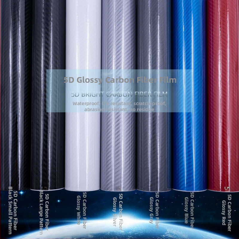 5D карбон-фибър филм за целия автомобил; филм за промяна на цвета; карбонова шарка; UV защита 30%; термична изолация 30%