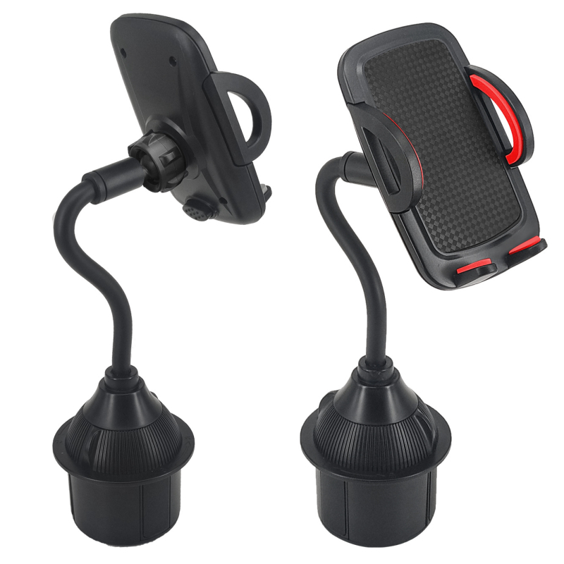 Държач за телефон за автомобил, монтиран върху държач за чаша — универсален, щракващ монтаж, за централна конзола и за задната седалка, модели 1608H, 2208H, 1608HE, Yongxinjia