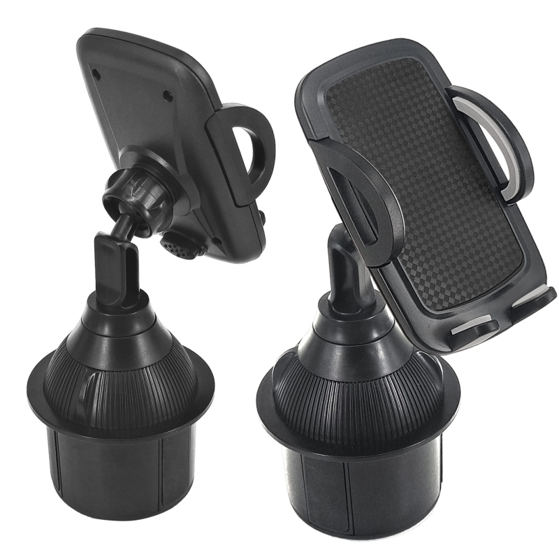 Държач за телефон за автомобил, монтиран върху държач за чаша — универсален, щракващ монтаж, за централна конзола и за задната седалка, модели 1608H, 2208H, 1608HE, Yongxinjia