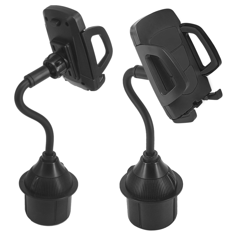 Държач за телефон за автомобил, монтиран върху държач за чаша — универсален, щракващ монтаж, за централна конзола и за задната седалка, модели 1608H, 2208H, 1608HE, Yongxinjia