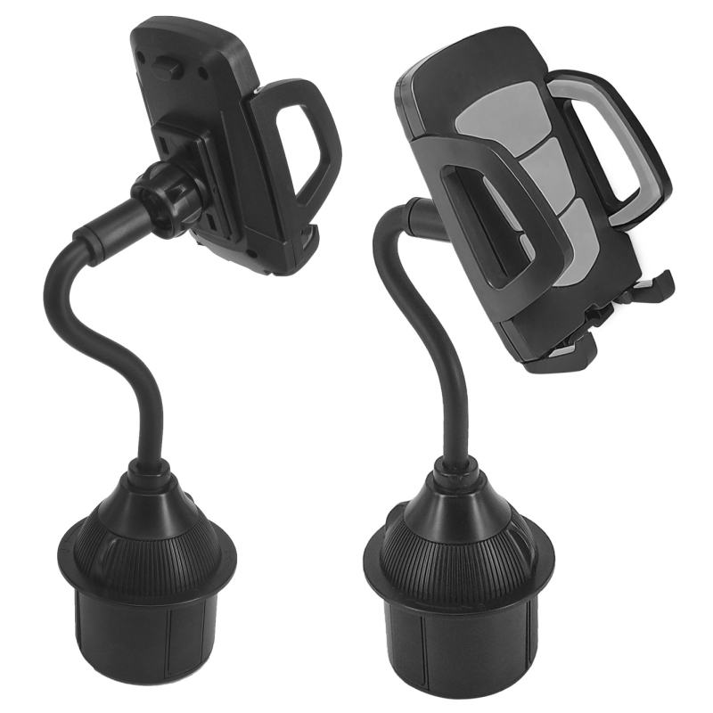 Държач за телефон за автомобил, монтиран върху държач за чаша — универсален, щракващ монтаж, за централна конзола и за задната седалка, модели 1608H, 2208H, 1608HE, Yongxinjia