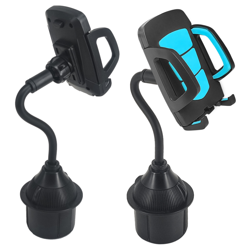 Държач за телефон за автомобил, монтиран върху държач за чаша — универсален, щракващ монтаж, за централна конзола и за задната седалка, модели 1608H, 2208H, 1608HE, Yongxinjia