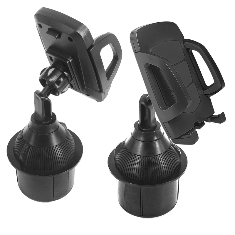 Държач за телефон за автомобил, монтиран върху държач за чаша — универсален, щракващ монтаж, за централна конзола и за задната седалка, модели 1608H, 2208H, 1608HE, Yongxinjia