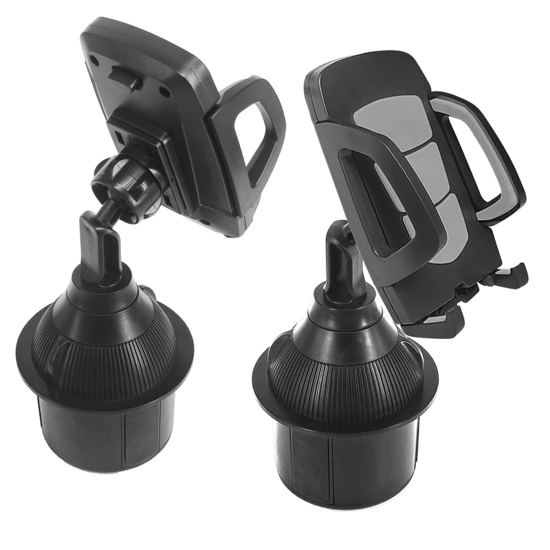 Държач за телефон за автомобил, монтиран върху държач за чаша — универсален, щракващ монтаж, за централна конзола и за задната седалка, модели 1608H, 2208H, 1608HE, Yongxinjia