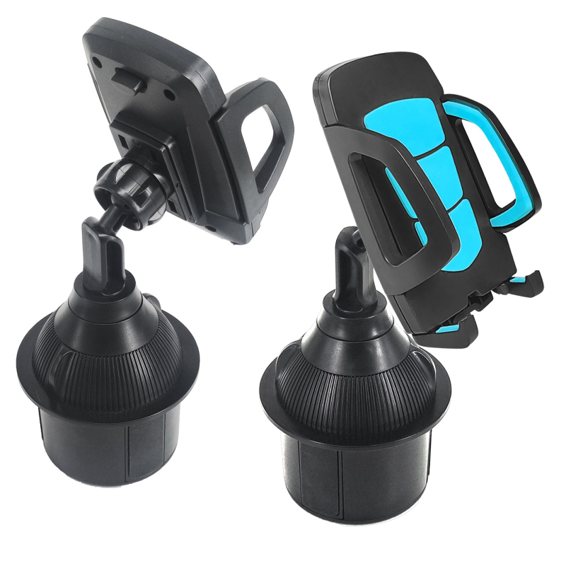 Държач за телефон за автомобил, монтиран върху държач за чаша — универсален, щракващ монтаж, за централна конзола и за задната седалка, модели 1608H, 2208H, 1608HE, Yongxinjia