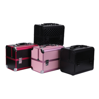 Φορητό πολυεπίπεδο κουτί αποθήκευσης καλλυντικών – μεταλλική κατασκευή, αδιάβροχο, προστασία από κλοπή, κλείσιμο με λατς, με επεκτεινόμενο στρώμα