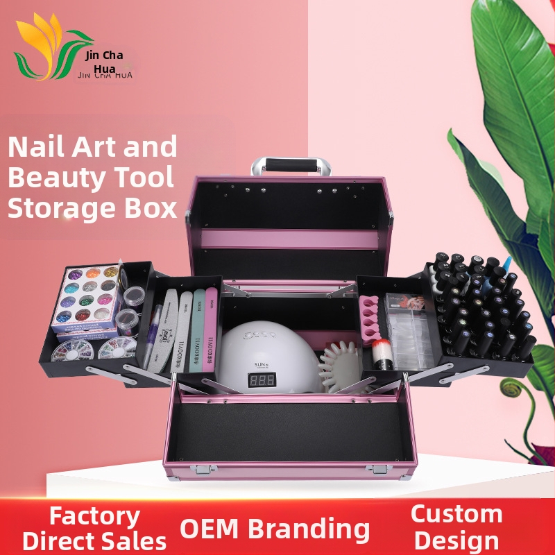 Φορητό πολυεπίπεδο κουτί αποθήκευσης καλλυντικών – μεταλλική κατασκευή, αδιάβροχο, προστασία από κλοπή, κλείσιμο με λατς, με επεκτεινόμενο στρώμα