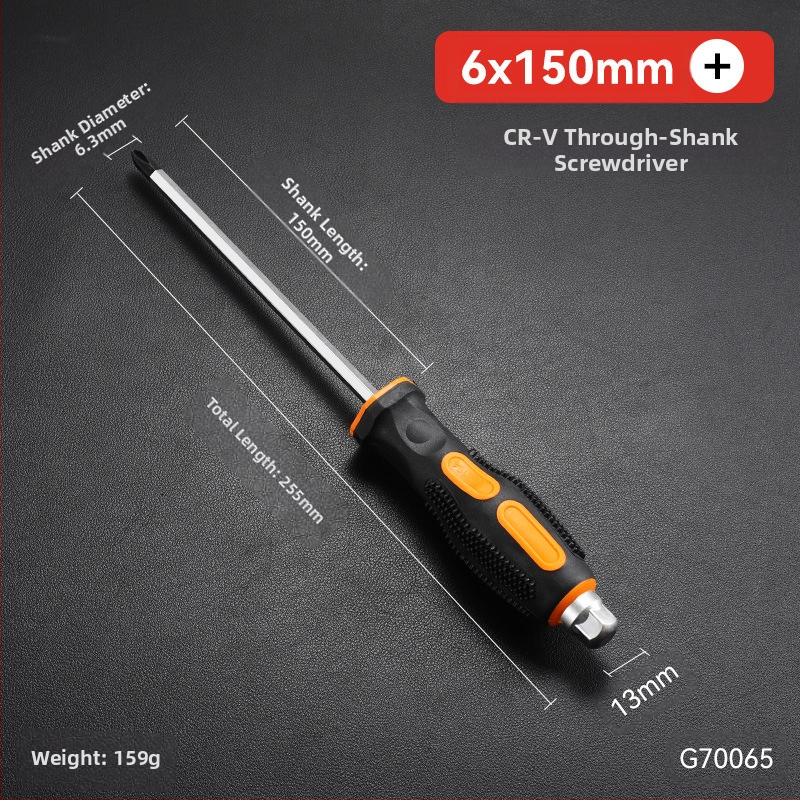 Pramoninio lygio atsuktuvas rinkinys su kryžiu ir plokščia galvu, ilga ašis, chromo vanadžio plienas, magnetinis ir izoliuotos rankenos