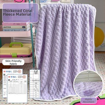 Τριμερές σετ μπάνιου: πετσέτα περιτυλίγματος για ενήλικες, καπέλο στέγνωσης μαλλιών και πετσέτα, υλικό από καθαρό βαμβάκι, νήμα 150D, μάρκα Silent Love