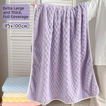 Τριμερές σετ μπάνιου: πετσέτα περιτυλίγματος για ενήλικες, καπέλο στέγνωσης μαλλιών και πετσέτα, υλικό από καθαρό βαμβάκι, νήμα 150D, μάρκα Silent Love