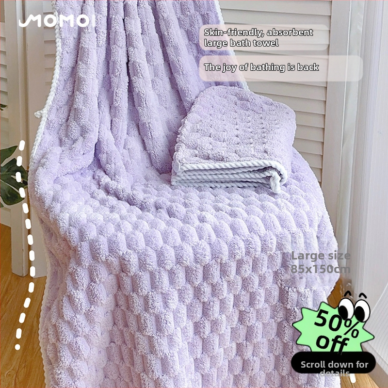 Τριμερές σετ μπάνιου: πετσέτα περιτυλίγματος για ενήλικες, καπέλο στέγνωσης μαλλιών και πετσέτα, υλικό από καθαρό βαμβάκι, νήμα 150D, μάρκα Silent Love