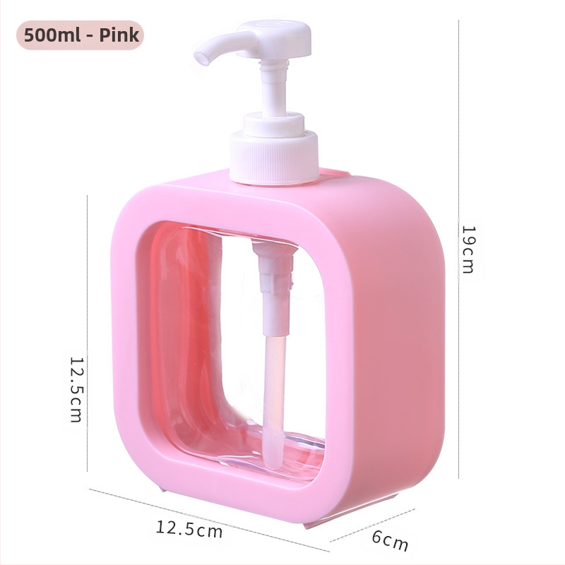 Sticlă plastică dozatoare pentru baie cu pompă – pentru săpun de mână, gel de duș, emulsii cosmetice și toner