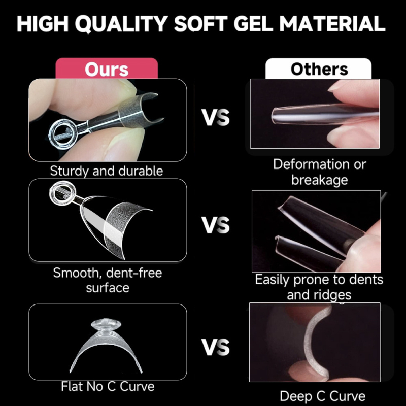 Migdolo formos nagų lipukai, skaidrūs, labai ploni ir nepastebimi, pusiau matinė apdaila, 120 vnt