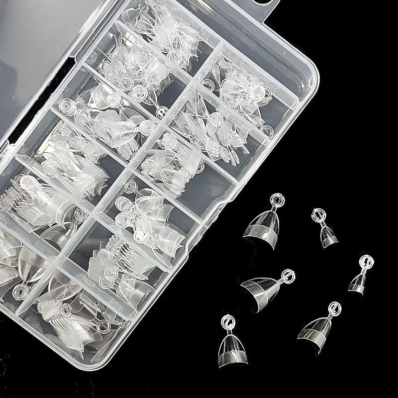 Migdolo formos nagų lipukai, skaidrūs, labai ploni ir nepastebimi, pusiau matinė apdaila, 120 vnt