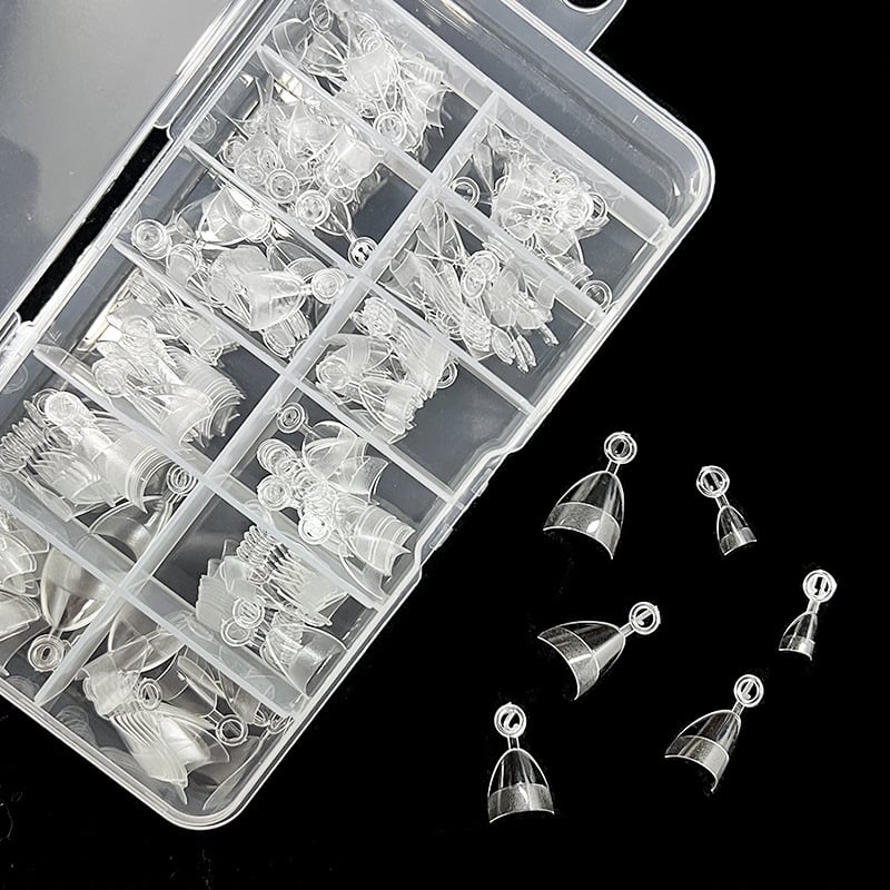 Migdolo formos nagų lipukai, skaidrūs, labai ploni ir nepastebimi, pusiau matinė apdaila, 120 vnt