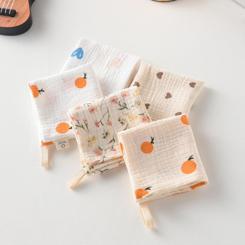 5 bucăți de șervețele pătrate pentru bebeluși, din bumbac 100% pentru saliva, eructare și curățarea feței, potrivite pentru nou-născuți
