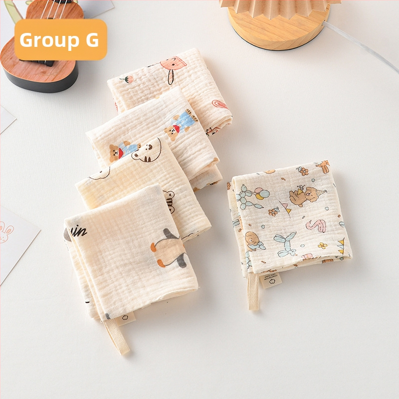 5 bucăți de șervețele pătrate pentru bebeluși, din bumbac 100% pentru saliva, eructare și curățarea feței, potrivite pentru nou-născuți