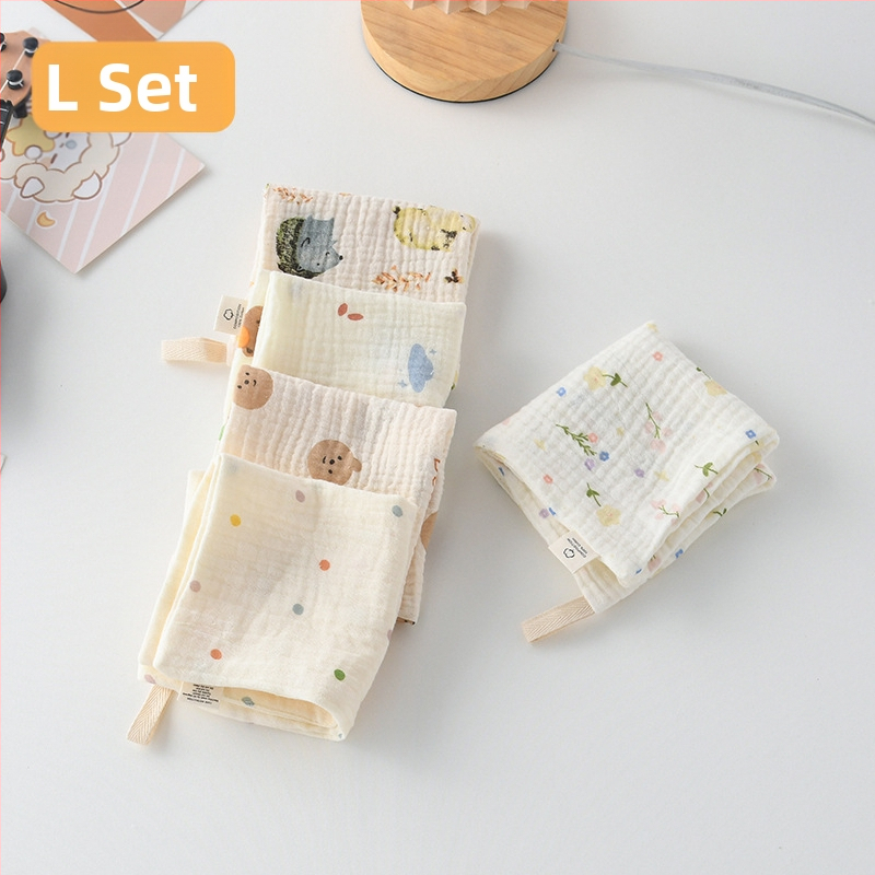 5 bucăți de șervețele pătrate pentru bebeluși, din bumbac 100% pentru saliva, eructare și curățarea feței, potrivite pentru nou-născuți