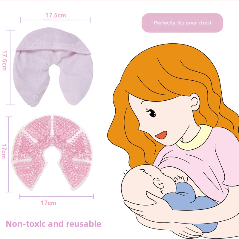 Motinystės priežiūrai skirtos krūties šildymo ir aušinimo kompresinės pagalvėlės maitinančiai, 310 g porai, 40–50 porų dėžutėje