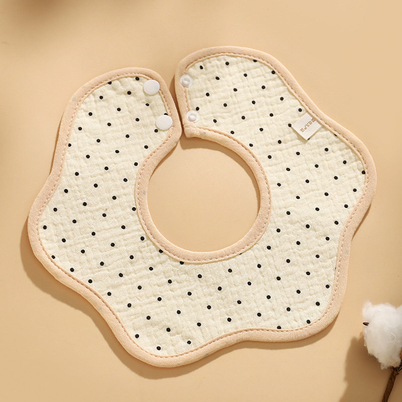 Biber pentru bebeluși din tifon de bumbac, impermeabil, imprimat cu desene animate, potrivit pentru 0–6 ani.